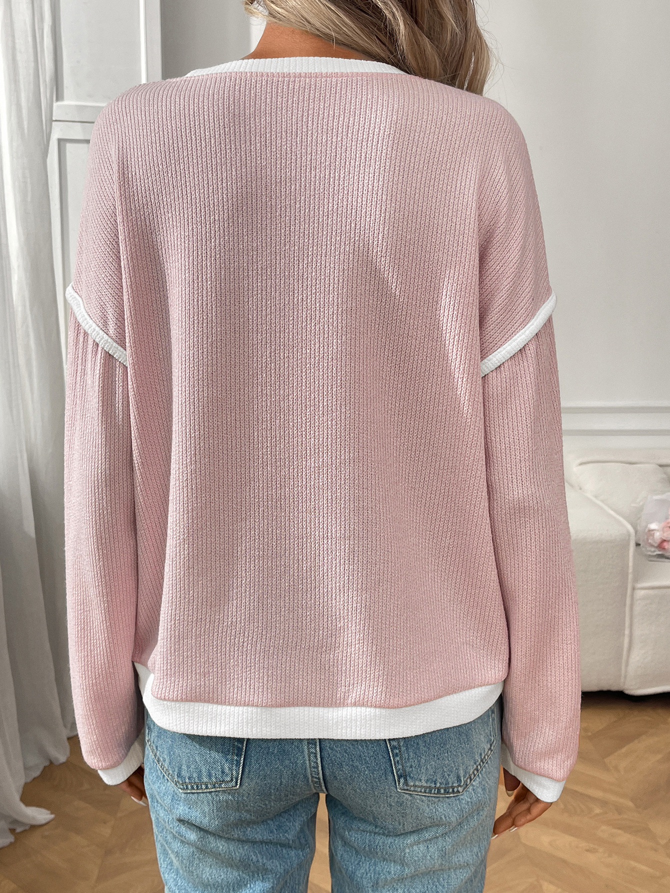 Women's Casual Oversized Off Shoulder Sweater - Image 35
