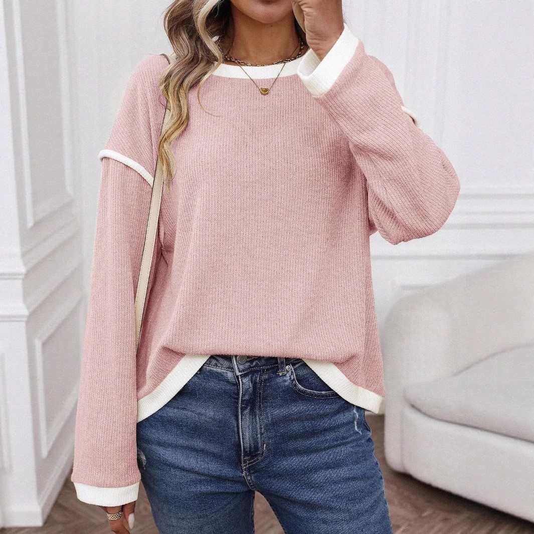 Women's Casual Oversized Off Shoulder Sweater - Image 38